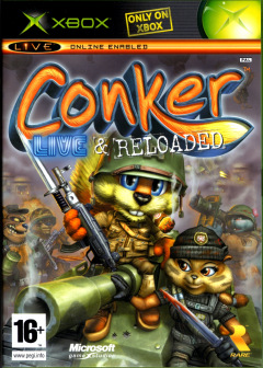 Conker: Live and Reloaded for the Microsoft Xbox Front Cover Box Scan