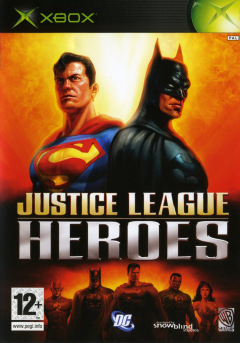 Justice League Heroes for the Microsoft Xbox Front Cover Box Scan