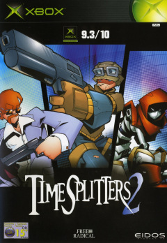TimeSplitters 2 for the Microsoft Xbox Front Cover Box Scan