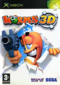Worms 3D for the Microsoft Xbox Front Cover Box Scan