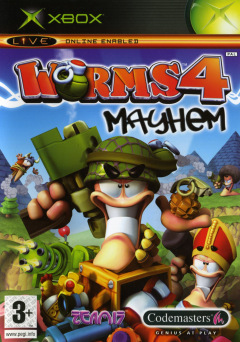 Worms 4: Mayhem for the Microsoft Xbox Front Cover Box Scan