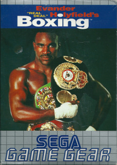 Evander Holyfield's 'Real Deal' Boxing for the Sega Game Gear Front Cover Box Scan