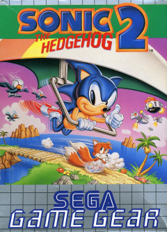 Sonic The Hedgehog 2 for the Sega Game Gear Front Cover Box Scan