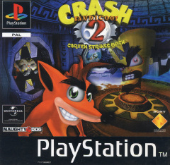 Crash Bandicoot 2: Cortex Strikes Back for the Sony PlayStation Front Cover Box Scan