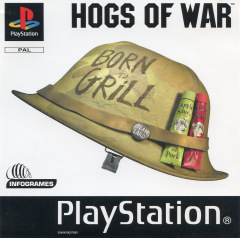 Hogs of War: Born to Grill for the Sony PlayStation Front Cover Box Scan