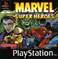 Marvel Super Heroes for the Sony PlayStation Front Cover Box Scan