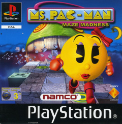 Ms. Pac-Man: Maze Madness for the Sony PlayStation Front Cover Box Scan