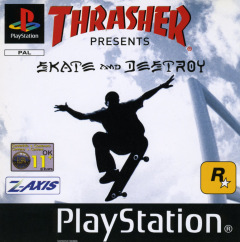 Skate and Destroy (Thrasher presents...) for the Sony PlayStation Front Cover Box Scan