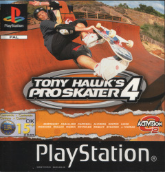 Tony Hawk's Pro Skater 4 for the Sony PlayStation Front Cover Box Scan