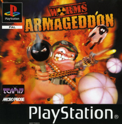 Worms Armageddon for the Sony PlayStation Front Cover Box Scan
