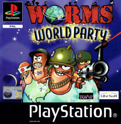Worms World Party for the Sony PlayStation Front Cover Box Scan