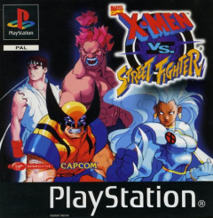 X-Men Vs. Street Fighter for the Sony PlayStation Front Cover Box Scan