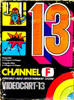 Robot War / Torpedo Alley for the Fairchild Channel F Front Cover Box Scan