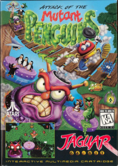 Attack of the Mutant Penguins for the Atari Jaguar Front Cover Box Scan