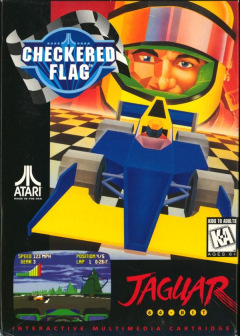 Checkered Flag for the Atari Jaguar Front Cover Box Scan