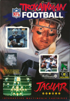 Troy Aikman NFL Football for the Atari Jaguar Front Cover Box Scan