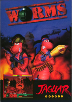 Worms for the Atari Jaguar Front Cover Box Scan
