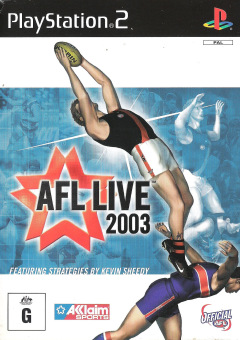 AFL Live 2003 for the Sony PlayStation 2 Front Cover Box Scan