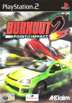 Burnout 2: Point of Impact for the Sony PlayStation 2 Front Cover Box Scan