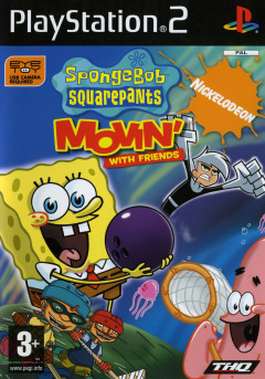 SpongeBob Squarepants: Movin' With Friends for the Sony PlayStation 2 Front Cover Box Scan