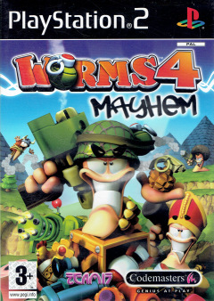 Worms 4: Mayhem for the Sony PlayStation 2 Front Cover Box Scan