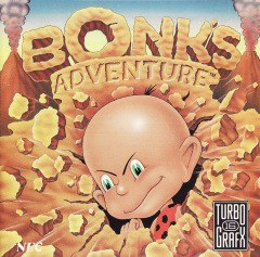 Bonk's Adventure for the NEC PC Engine Front Cover Box Scan