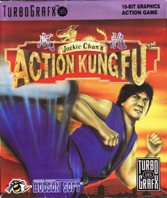 Jackie Chan's Action Kung Fu for the NEC PC Engine Front Cover Box Scan
