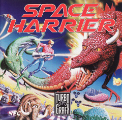 Space Harrier for the NEC PC Engine Front Cover Box Scan