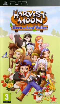 Harvest Moon: Hero of Leaf Valley for the Sony PlayStation Portable Front Cover Box Scan