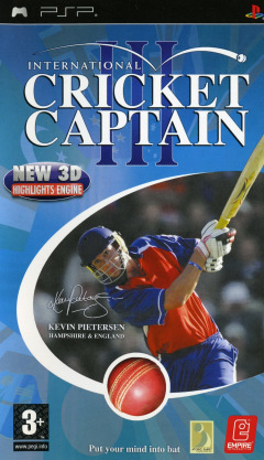 International Cricket Captain III for the Sony PlayStation Portable Front Cover Box Scan