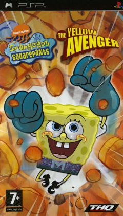 SpongeBob Squarepants: The Yellow Avenger for the Sony PlayStation Portable Front Cover Box Scan