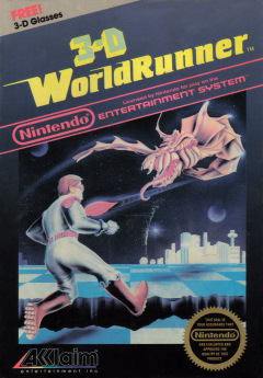 3-D WorldRunner for the NES Front Cover Box Scan