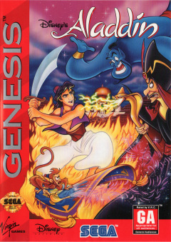 Aladdin for the Sega Mega Drive Front Cover Box Scan