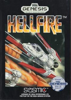 Hellfire for the Sega Mega Drive Front Cover Box Scan