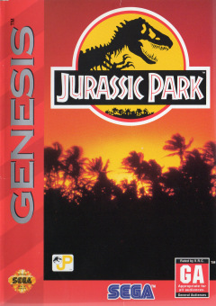 Jurassic Park for the Sega Mega Drive Front Cover Box Scan