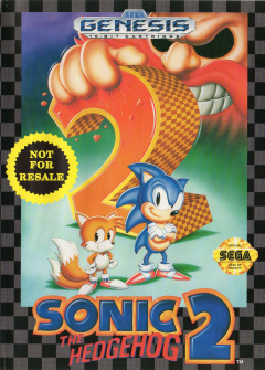 Sonic the Hedgehog 2 for the Sega Mega Drive Front Cover Box Scan