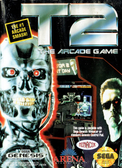 T2: The Arcade Game for the Sega Mega Drive Front Cover Box Scan