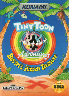 Tiny Toon Adventures: Buster's Hidden Treasure for the Sega Mega Drive Front Cover Box Scan