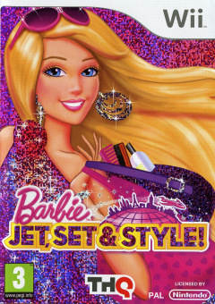 Barbie: Jet, Set & Style! for the Nintendo Wii Front Cover Box Scan