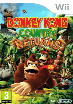 Donkey Kong Country Returns for the Nintendo Wii Front Cover Box Scan