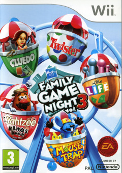 Hasbro Family Game Night: Vol. 3 for the Nintendo Wii Front Cover Box Scan