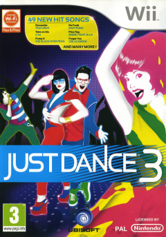 Just Dance 3 for the Nintendo Wii Front Cover Box Scan
