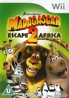 Madagascar: Escape 2 Africa for the Nintendo Wii Front Cover Box Scan