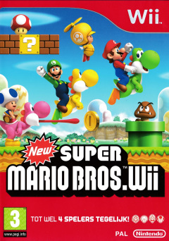 New Super Mario Bros. Wii for the Nintendo Wii Front Cover Box Scan