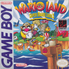 Wario Land: Super Mario Land 3 for the Nintendo Game Boy Front Cover Box Scan