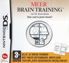 More Brain Training from Dr Kawashima: How Old is Your Brain? for the Nintendo DS Front Cover Box Scan